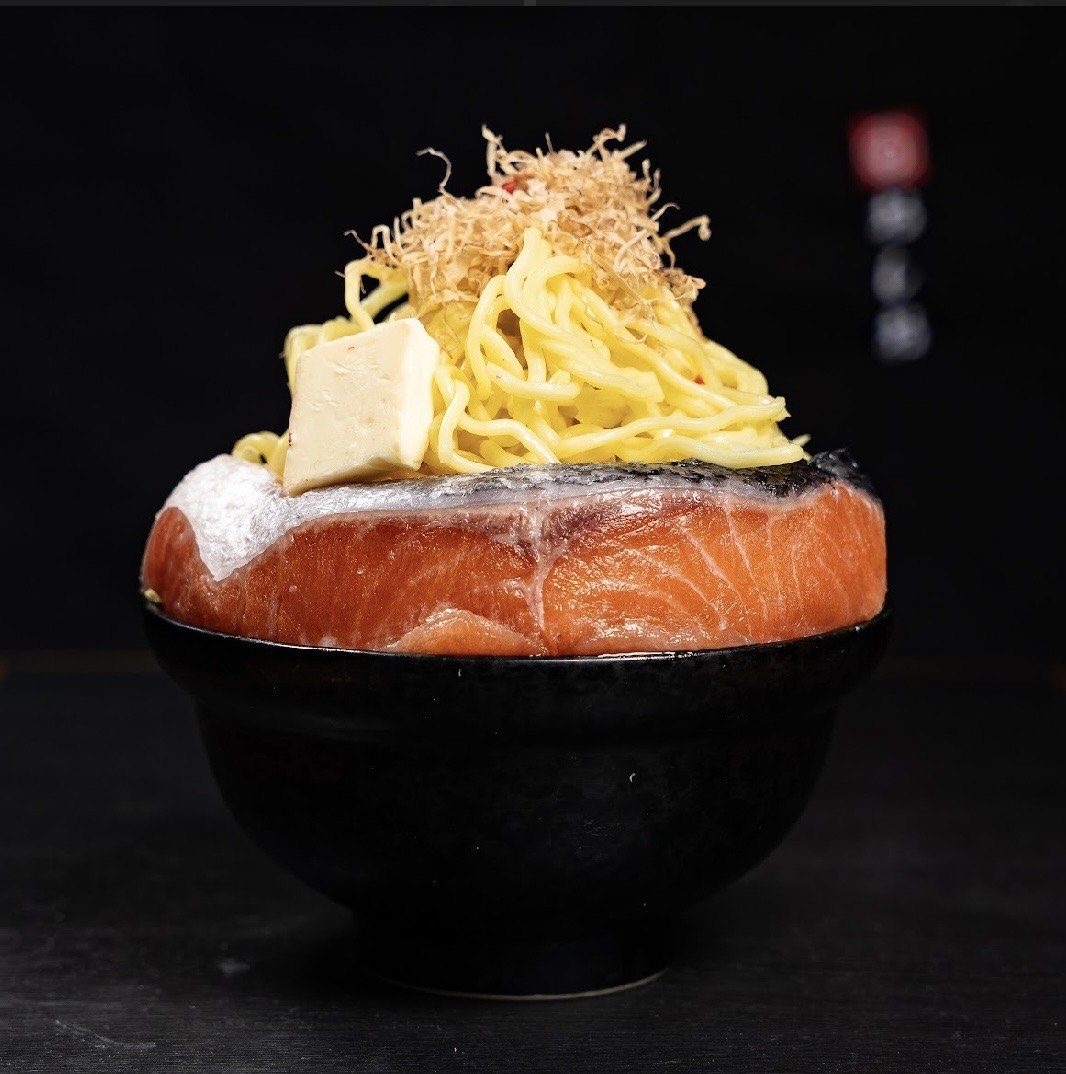 サーモンの盛り付け