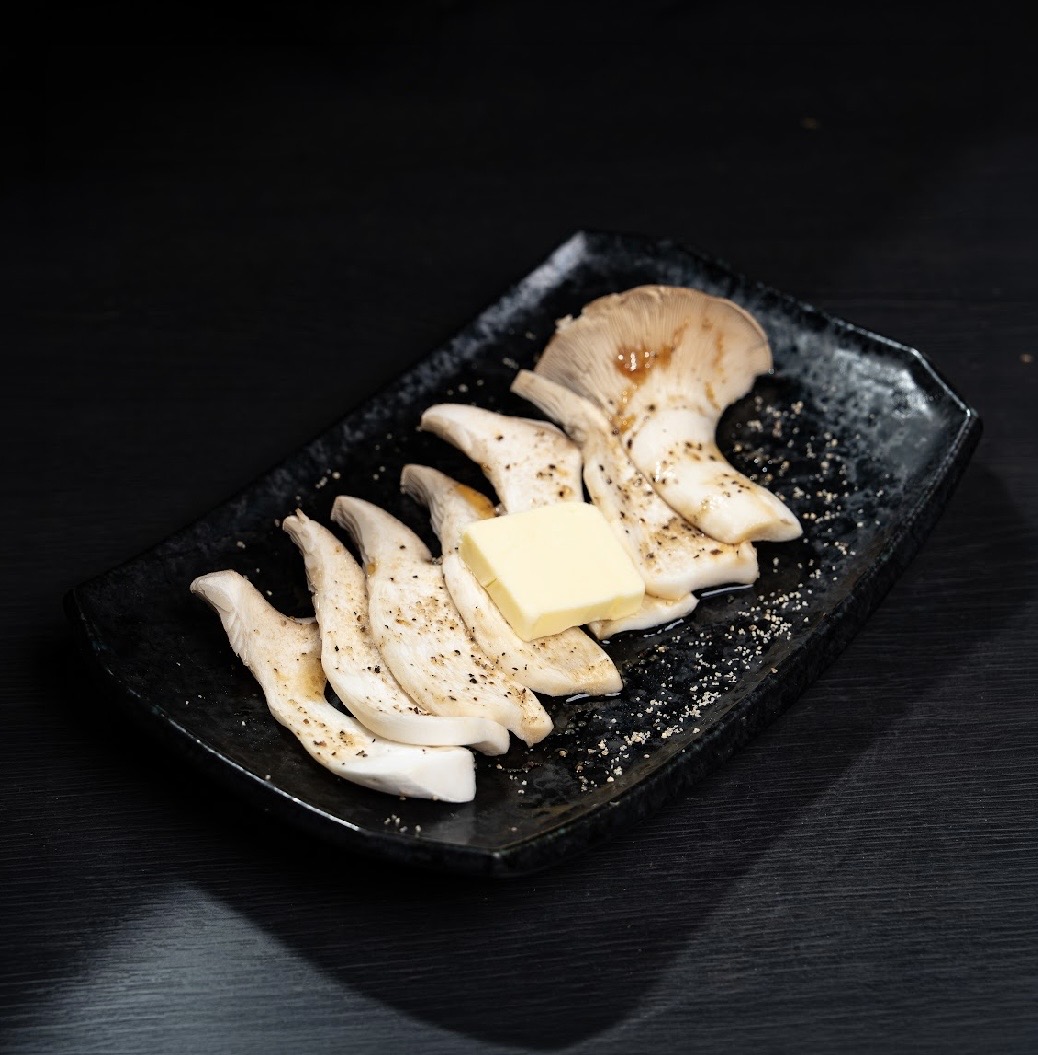 エリンギバターの盛り付け