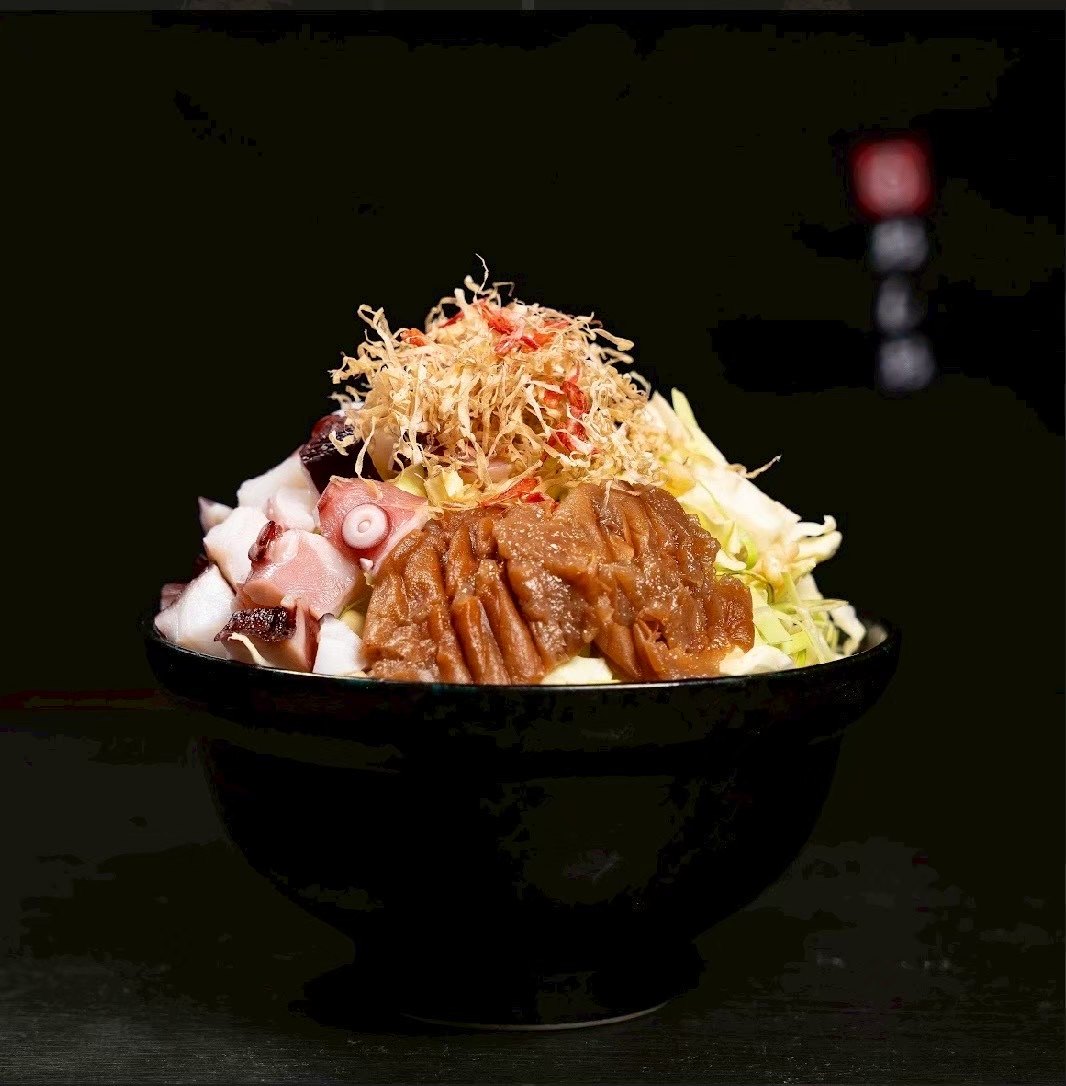 タコ梅の盛り付け