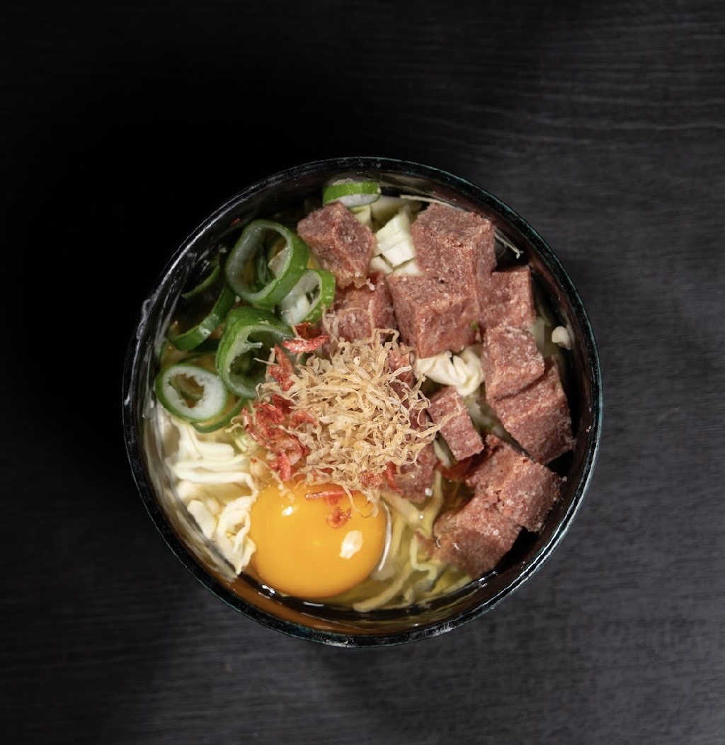 コンビーフ天の盛り付け