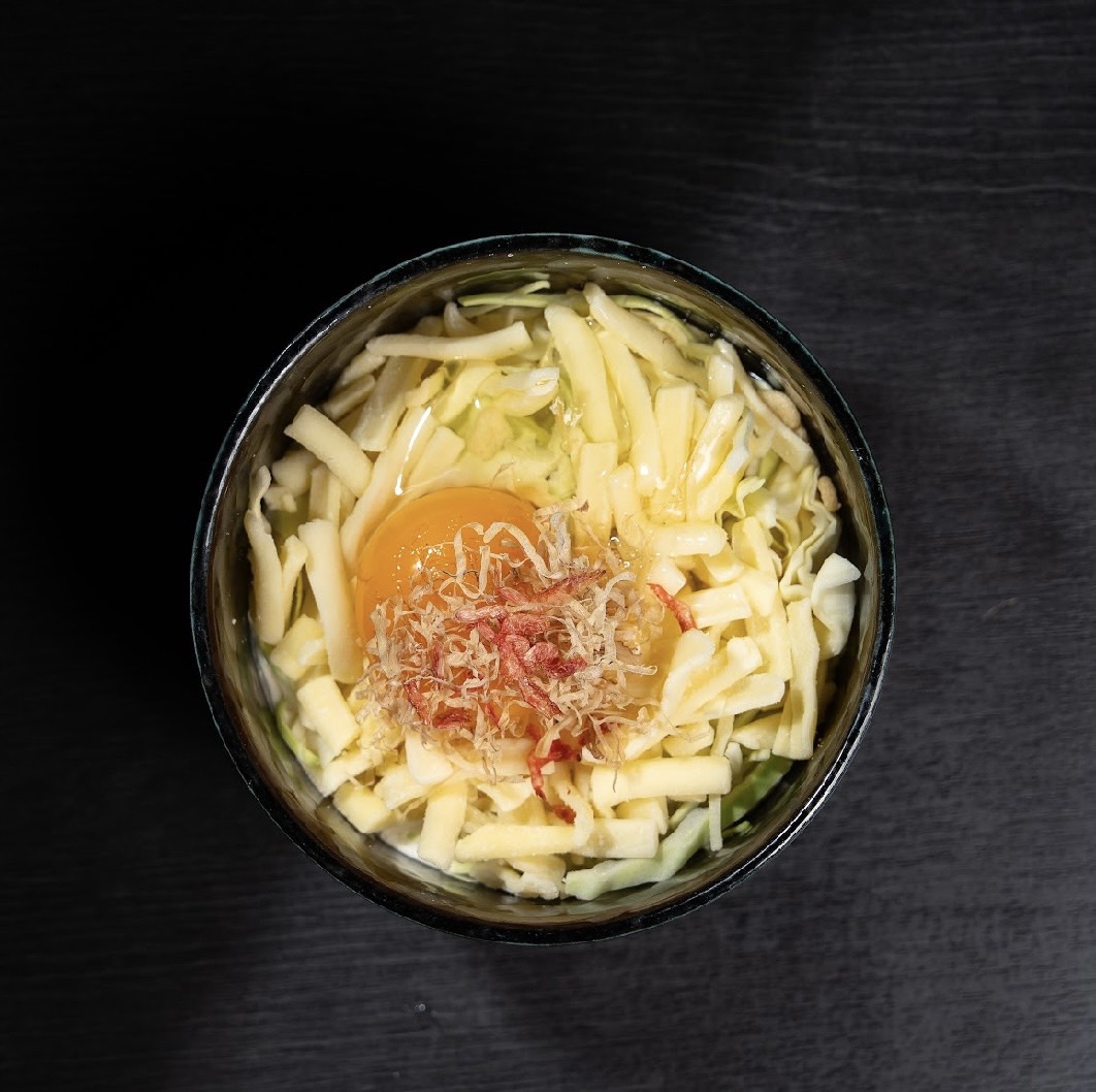 チーズ天の盛り付け